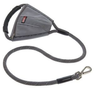 Kong Storage Pocket Rope Dog Leash Comfort+Reflective, 4 Ft Gray NWT